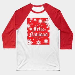 Feliz Navidad - Red Team Baseball T-Shirt